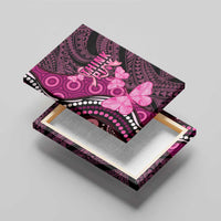 Think Pink Breast Cancer Awareness Canvas Wall Art Butterfly Aboriginal Mix Polynesian Pattern LT14 - Polynesian Pride