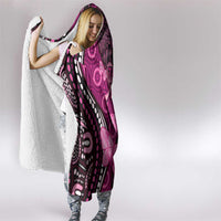 Think Pink Breast Cancer Awareness Hooded Blanket Butterfly Aboriginal Mix Polynesian Pattern LT14 - Polynesian Pride