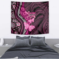 Think Pink Breast Cancer Awareness Tapestry Butterfly Aboriginal Mix Polynesian Pattern