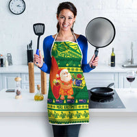 Cook Islands Christmas Apron Surfing Santa Mere Kiritimiti - Polynesian Pride