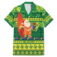 Cook Islands Christmas Family Matching Mermaid Dress and Hawaiian Shirt Surfing Santa Mere Kiritimiti - Polynesian Pride