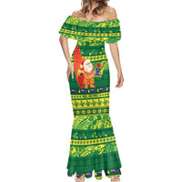 Cook Islands Christmas Mermaid Dress Surfing Santa Mere Kiritimiti - Polynesian Pride