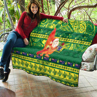 Cook Islands Christmas Quilt Surfing Santa Mere Kiritimiti - Polynesian Pride