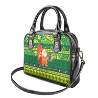 Cook Islands Christmas Shoulder Handbag Surfing Santa Mere Kiritimiti - Polynesian Pride