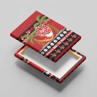 French Polynesia Christmas Canvas Wall Art Tiare Chilling Santa Oaoa I teie Noera LT14 - Polynesian Pride