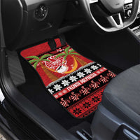 French Polynesia Christmas Car Mats Tiare Chilling Santa Oaoa I teie Noera LT14 - Polynesian Pride