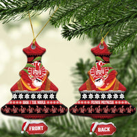 French Polynesia Christmas Ceramic Ornament Tiare Chilling Santa Oaoa I teie Noera - Polynesian Pride