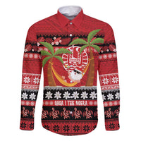 French Polynesia Christmas Family Matching Off Shoulder Short Dress and Hawaiian Shirt Tiare Chilling Santa Oaoa I teie Noera - Polynesian Pride