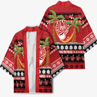 French Polynesia Christmas Kimono Tiare Chilling Santa Oaoa I teie Noera - Polynesian Pride