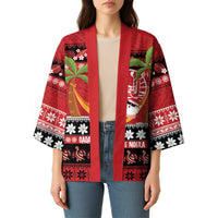 French Polynesia Christmas Kimono Tiare Chilling Santa Oaoa I teie Noera - Polynesian Pride