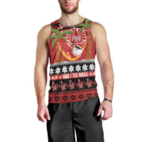 French Polynesia Christmas Men Tank Top Tiare Chilling Santa Oaoa I teie Noera - Polynesian Pride
