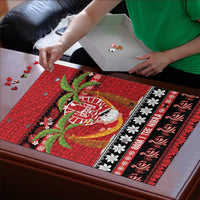 French Polynesia Christmas Puzzle Tiare Chilling Santa Oaoa I teie Noera LT14 - Polynesian Pride