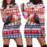 Kiribati Christmas Hoodie Dress Frigatebird Santa Tekeraoi n te Kiritimati - Polynesian Pride