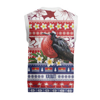 Kiribati Christmas Knitted V-Neck Vest Frigatebird Santa Tekeraoi n te Kiritimati - Polynesian Pride