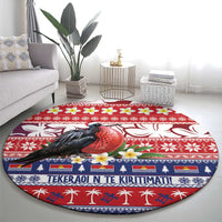 Kiribati Christmas Round Carpet Frigatebird Santa Tekeraoi n te Kiritimati - Polynesian Pride
