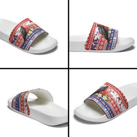 Kiribati Christmas Slide Sandals Frigatebird Santa Tekeraoi n te Kiritimati - Polynesian Pride