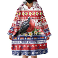 Kiribati Christmas Wearable Blanket Hoodie Frigatebird Santa Tekeraoi n te Kiritimati - Polynesian Pride