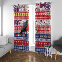 Kiribati Christmas Window Curtain Frigatebird Santa Tekeraoi n te Kiritimati - Polynesian Pride
