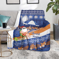 Marshall Islands Christmas Blanket Beachy Santa Monono ilo raaneoan Nejin - Polynesian Pride