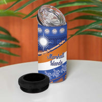 Marshall Islands Christmas 4 in 1 Can Cooler Tumbler Beachy Santa Monono ilo raaneoan Nejin - Polynesian Pride