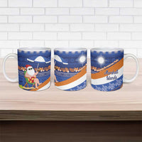Marshall Islands Christmas Ceramic Mug Beachy Santa Monono ilo raaneoan Nejin - Polynesian Pride