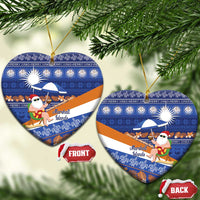 Marshall Islands Christmas Ceramic Ornament Beachy Santa Monono ilo raaneoan Nejin - Polynesian Pride
