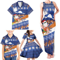 Marshall Islands Christmas Family Matching Tank Maxi Dress and Hawaiian Shirt Beachy Santa Monono ilo raaneoan Nejin - Polynesian Pride