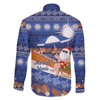 Marshall Islands Christmas Family Matching Tank Maxi Dress and Hawaiian Shirt Beachy Santa Monono ilo raaneoan Nejin - Polynesian Pride