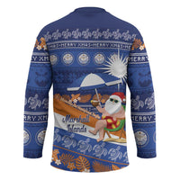Marshall Islands Christmas Hockey Jersey Beachy Santa Monono ilo raaneoan Nejin LT14 - Polynesian Pride