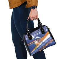 Marshall Islands Christmas Shoulder Handbag Beachy Santa Monono ilo raaneoan Nejin - Polynesian Pride