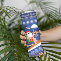 Marshall Islands Christmas Skinny Tumbler Beachy Santa Monono ilo raaneoan Nejin - Polynesian Pride