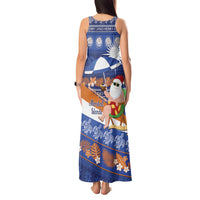 Marshall Islands Christmas Tank Maxi Dress Beachy Santa Monono ilo raaneoan Nejin - Polynesian Pride
