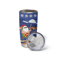 Marshall Islands Christmas Tumbler Cup Beachy Santa Monono ilo raaneoan Nejin - Polynesian Pride