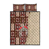 Samoa Tapau Quilt Bed Set Samoan Siapo Pattern LT14 Brown - Polynesian Pride