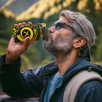 Vanuatu Christmas 4 in 1 Can Cooler Tumbler Vanuatuan Pig Tusk - Meri Krismas!