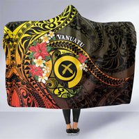 Vanuatu Christmas Hooded Blanket Vanuatuan Pig Tusk - Meri Krismas! LT14 One Size Black - Polynesian Pride
