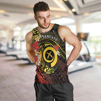Vanuatu Christmas Men Tank Top Vanuatuan Pig Tusk - Meri Krismas! LT14 Black - Polynesian Pride
