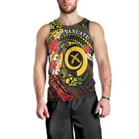 Vanuatu Christmas Men Tank Top Vanuatuan Pig Tusk - Meri Krismas! LT14 - Polynesian Pride