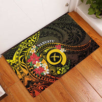 Vanuatu Christmas Rubber Doormat Vanuatuan Pig Tusk - Meri Krismas! LT14 - Polynesian Pride