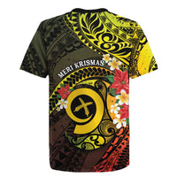 Vanuatu Christmas Rugby Jersey Vanuatuan Pig Tusk - Meri Krismas! LT14 - Polynesian Pride