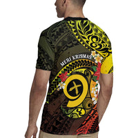Vanuatu Christmas Rugby Jersey Vanuatuan Pig Tusk - Meri Krismas! LT14 - Polynesian Pride