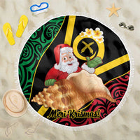 Vanuatu Christmas Beach Blanket Vanuatuan Conch Shell - Meri Krismas! LT14 One Size 150cm Black - Polynesian Pride