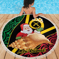Vanuatu Christmas Beach Blanket Vanuatuan Conch Shell - Meri Krismas! LT14 - Polynesian Pride