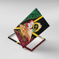 Vanuatu Christmas Canvas Wall Art Vanuatuan Conch Shell - Meri Krismas! LT14 With Frame Black - Polynesian Pride