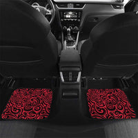 Vanuatu Christmas Car Mats Vanuatuan Conch Shell - Meri Krismas! LT14 Set 2pcs - Back Black - Polynesian Pride