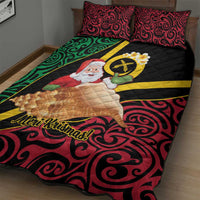 Vanuatu Christmas Quilt Bed Set Vanuatuan Conch Shell - Meri Krismas! LT14 - Polynesian Pride