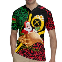Vanuatu Christmas Rugby Jersey Vanuatuan Conch Shell - Meri Krismas! LT14 - Polynesian Pride