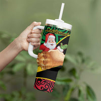Vanuatu Christmas Tumbler With Handle Vanuatuan Conch Shell - Meri Krismas! LT14 - Polynesian Pride