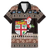 Fiji Christmas Family Matching Mermaid Dress and Hawaiian Shirt Fijian Masi Marau na Kerisimasi! - Brown