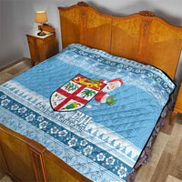 Fiji Christmas Quilt Fijian Masi Marau na Kerisimasi! - Blue